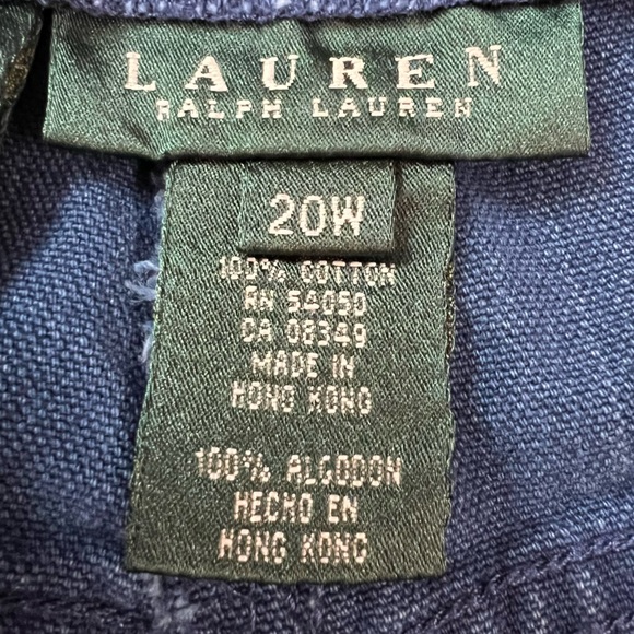 Lauren Ralph Lauren Flat Front Blue Denim Walking Shorts Women's Size 20W - Picture 8 of 10